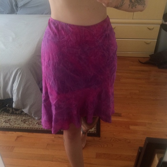 Fuchsia Tie-Dye Skirt - Picture 2 of 4